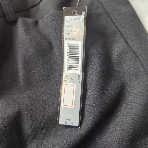 Tahari Women's Size 8 Black Wide Leg Career Pants New - Picture 5 of 7